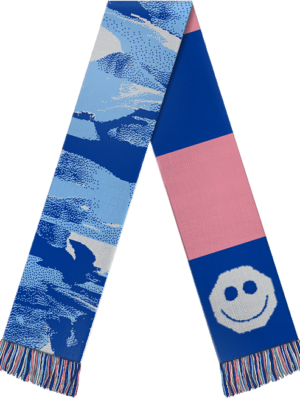 Scarf blue rose. Einzelstück / Edition of 1. 145x17cm.